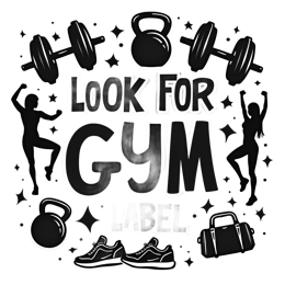 gym labels workout shirt SVG PNG design with bold lettering
