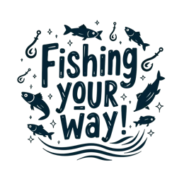 fun fishing SVG PNG design with hand-drawn style, bold lettering