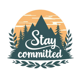 commitment mountains SVG PNG design with bold lettering