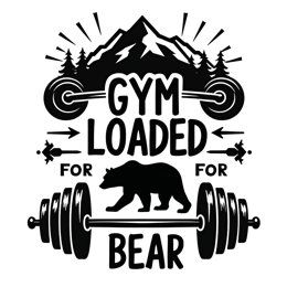 gym bear shirt SVG PNG design with bold lettering