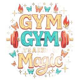 illustration gym magic shirt SVG PNG design with bold lettering