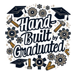 graduation gears SVG PNG design with bold lettering