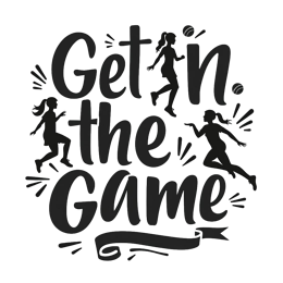 get in the game SVG PNG design with bold lettering