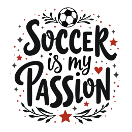 soccer passions SVG PNG design with bold lettering