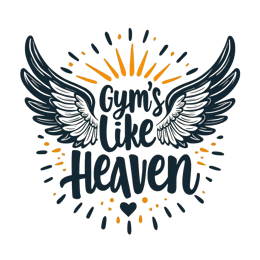 gym heaven wings shirt SVG PNG design with bold lettering, an uplifting message
