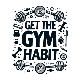 get the gym habit SVG PNG design with hand-drawn style, bold lettering