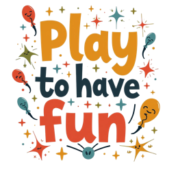 play fun balloons SVG PNG design with bold lettering