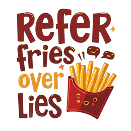 fries quotes over SVG PNG design with bold lettering