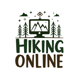 hiking online SVG PNG design with bold lettering