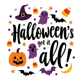fantasy halloween decorations SVG PNG design with bold lettering