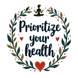 health mindfulness SVG PNG design with hand-drawn style, bold lettering, pink and red floral elements