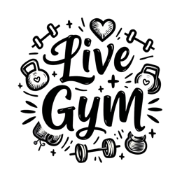 live gym motivation SVG PNG design with hand-drawn style, bold lettering
