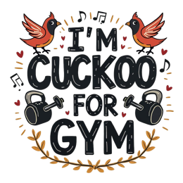 gym birds shirt SVG PNG design with bold lettering