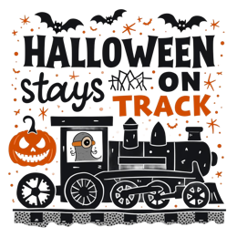 train pumpkin SVG PNG design with bold lettering