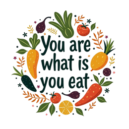 quotes vegetables SVG PNG design with bold lettering, orange and red floral elements, an uplifting message