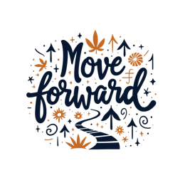 quotes motivational SVG PNG design with bold lettering, black and white floral elements, an uplifting message