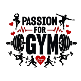 gym passion workout SVG PNG design with bold lettering