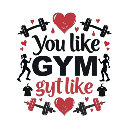 gym love shirt SVG PNG design with bold lettering