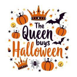 queen pumpkins SVG PNG design with bold lettering