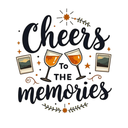 memory photography SVG PNG design with orange floral elements