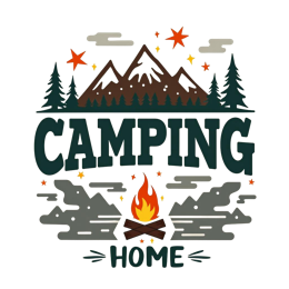 camping home SVG PNG design with bold lettering