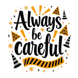 party quote careful SVG PNG design with bold lettering