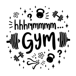gym weights fitness shirt SVG PNG design with bold lettering, black and white floral elements