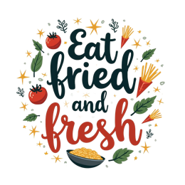 fried fresh SVG PNG design with hand-drawn style