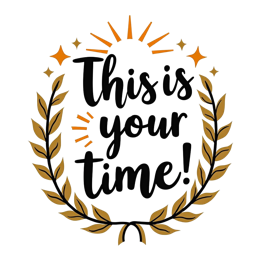 motivation inspiration wreath SVG PNG design with hand-drawn style, bold lettering, black and white floral elements