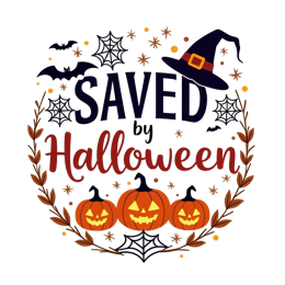 saved spooky pumpkins SVG PNG design with bold lettering