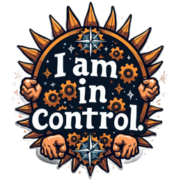 in control SVG PNG design with bold lettering