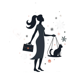 lifestyle career flower SVG PNG design with black and red floral elements