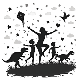 fantasy dinosaurs kite SVG PNG design