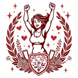 strength victory floral SVG PNG design with clean design elements, red floral elements