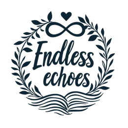 endless echoes wreath SVG PNG design with bold lettering, black and white floral elements