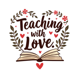 teaching love SVG PNG design with bold lettering, floral elements