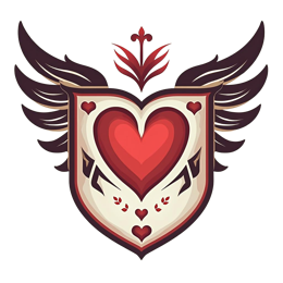 heart shield wings SVG PNG design with clean design elements, an elegant visual style