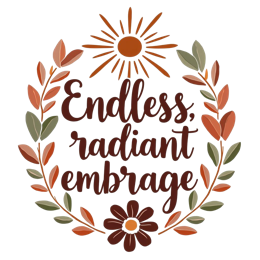 autumn quote floral flower SVG PNG design with bold lettering, orange and green floral elements, an uplifting message