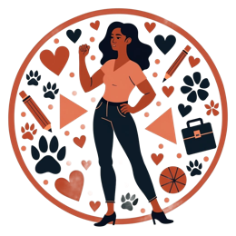 illustration confidence SVG PNG design with black and orange floral elements, an elegant visual style