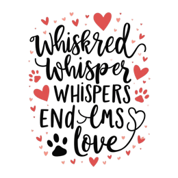 whiskers love SVG PNG design with hand-drawn style
