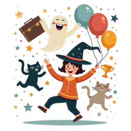 children fun celebration SVG PNG design with hand-drawn style, an elegant visual style