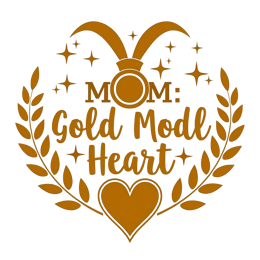 mom gold medal heart SVG PNG design