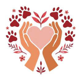 hands heart paws shirt SVG PNG design with white and pink floral elements