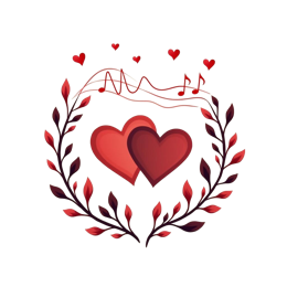 valentines hearts floral SVG PNG design with pink and red floral elements