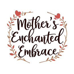 mothers enchanted embrace floral SVG PNG design with white and red floral elements