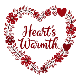hearts flowers SVG PNG design with bold lettering, white and red floral elements