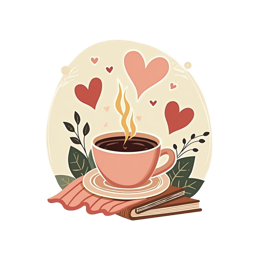 coffee love SVG PNG design with white and pink floral elements