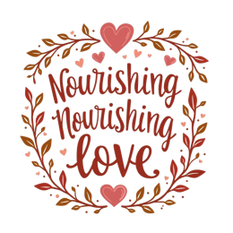 nourishing love floral SVG PNG design with hand-drawn style, pink and red floral elements