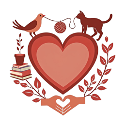 love animals SVG PNG design with pink and red floral elements