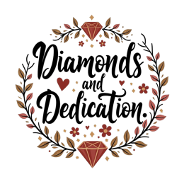 diamonds flower SVG PNG design with hand-drawn style, bold lettering, red and green floral elements